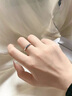 MZMZ鉑金戒指男pt950白金時尚結(jié)訂婚對戒情人節(jié)生日禮物送女友老婆 輕奢款·告白情侶戒指（活口） 曬單實拍圖