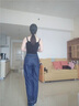 婳如嫣九分高腰天絲窄版牛仔闊腿褲女2025夏季薄款寬松冰絲顯瘦直筒長褲 藍(lán)色長褲 L 建議105-115斤 曬單實(shí)拍圖