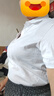 李寧polo衫套裝女夏季款休閑跑步羽毛球服吸濕透氣健身大碼寬松運動(dòng)服 標準白/黑(棉質(zhì)款+收口休閑褲) M (尺碼偏大建議選購小一碼) 曬單實(shí)拍圖