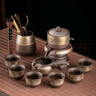 瓷牌茗茶具（cipaiming teaset）汝窯自動(dòng)茶具套裝家用懶人泡茶神器辦公室會(huì )客功夫茶杯茶壺整套 紫砂竹韻自動(dòng)茶具8杯套-禮盒 13件 曬單實(shí)拍圖