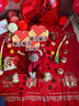 DUUDUU嬰兒短袖連體衣紅色國(guó)風(fēng)薄款爬服新生兒中式哈衣 大紅  曬單實(shí)拍圖
