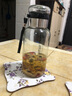 【送杯套】大容量加厚玻璃杯子便攜噸噸杯茶水分離帶杯套泡茶水杯 透明 1000ml噸噸桶 1只裝 曬單實(shí)拍圖