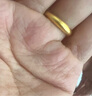 夢(mèng)金園七夕情人節(jié)禮物  黃金戒指 古法足金泥鰍背素圈戒指男女同款 10號(hào)約3.6g-多退少補(bǔ)-面寬0.3cm 曬單實(shí)拍圖