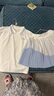 優(yōu)優(yōu)1點(diǎn)（Yoyo one）女童羽毛球套裝速干運(yùn)動服兒童冰絲涼感短袖大童百褶裙子網(wǎng)球訓(xùn)練 6125白藍(lán)+19027白色 130 130cm 曬單實(shí)拍圖