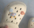 名創(chuàng)優(yōu)品（MINISO）洞洞鞋男女夏季外穿涼鞋防滑厚底踩屎感包頭涼拖鞋 卡其+海洋星星 曬單實拍圖