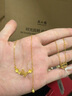 周六福  黃金項鏈女花蝶夢足金鏈墜安妮的花園系列套鏈 計價 40+5cm尾鏈-3.94g 曬單實拍圖