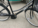 永久自行車成人通勤車女式學(xué)生男女士城市單車實(shí)心胎復(fù)古輕便變速載人 旗艦-黑色【雙層鋁輪+密封中軸】 26寸（適合身高155-175） 曬單實(shí)拍圖