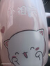 美克杰可愛(ài)卡通情侶洗漱杯套裝陶瓷牙刷杯子一對家用漱口杯刷牙杯牙缸 藍色粉色大肚杯蜜桃貓一對(小祖 曬單實(shí)拍圖