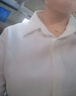伯德小姐白色雪紡短袖襯衫女小個子穿搭職業(yè)上衣考公面試正裝襯衣 曬單實拍圖