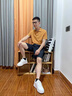 回力網(wǎng)面小白鞋男鞋2025夏季新款透氣休閑鞋飛行員一號厚底板鞋子 白深藍(lán)(皮面)【升級款】 39 曬單實拍圖