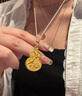 瑞諾喜鵲登梅黃金葫蘆項鏈女999足金吊墜鎖骨鏈生日禮物送女朋友 勿拍/精美包裝定金 曬單實拍圖