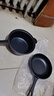 小幸福鑄鐵（KITCHEN LITTLE HAPPINESS KITCHEN） 兩用琺瑯鍋煎鍋小湯鍋 18cm兩用鍋整套+麻繩 18cm 曬單實(shí)拍圖