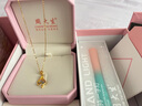 周大生黃金吊墜女足美人魚(yú)魚(yú)尾硬金熒光琺瑯掛墜生日禮物送女友 【熒光】人魚(yú)之戀黃金吊墜-贈(zèng)銀鏈&熒光燈 1.25g 曬單實(shí)拍圖