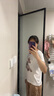 妖精的口袋白色印花短袖t恤女2025年夏季新款設計感正肩休閑上衣 幻想白色 M 曬單實拍圖