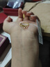 周六福（ZLF）七夕禮物  黃金戒指女款足金閃砂浪漫絲帶愛心蝴蝶結指環(huán) 計價T 12號-1.87g 曬單實拍圖
