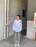 WASSUP官方店潮牌荊棘花語長袖t恤情侶美式春秋季休閑寬松打底男上衣ins 白色 L 曬單實拍圖