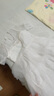 富羅迷女童連衣裙夏季亮片網(wǎng)紗公主裙女孩中長款白色禮服裙 白色  130  曬單實(shí)拍圖