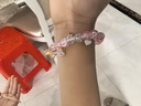 歐陽先生兒童手鏈女公主小女孩水晶串珠學(xué)生閨蜜姐妹手串手飾品 粉色美樂蒂 A29-306 曬單實拍圖