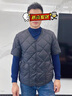 CamalgOri超薄羽絨服男輕薄馬甲秋冬中袖男輕薄保暖短袖羽絨棉服內(nèi)膽馬夾 SX2455-卡其加絨 L 130斤內(nèi) 曬單實(shí)拍圖