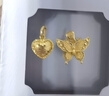 周大福 爆閃魚(yú)鱗愛(ài)心吊墜黃金足金(工費(fèi)280)約2g EOF1285七夕禮物 曬單實(shí)拍圖