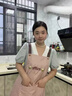 木允瑤日本廚房專(zhuān)用圍裙防水防油女2025新款家用夏季做飯圍腰工作服 釘扣背帶防水純煙蘭miffy花 曬單實(shí)拍圖