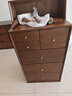 原始原素 實(shí)木斗柜 現代簡(jiǎn)約橡木斗柜多抽屜儲物柜 九斗柜-黑胡桃色 F8031 曬單實(shí)拍圖