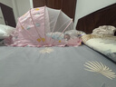 愛(ài)嬰樹(shù)嬰兒蚊帳罩新生兒嬰兒床專(zhuān)用罩寶寶全罩式通用可折疊遮光防蚊罩 粉宇宙兔（小號-建議0-1.5歲） 新款免安裝免打孔遮光蚊帳 曬單實(shí)拍圖
