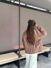 波司登（BOSIDENG）2025新款輕薄羽絨服女短款立領(lǐng)90絨寬松休閑保暖外套B250135304 砂礫棕|7B51 M 165/88A 體重約110-120斤 曬單實(shí)拍圖