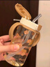 愛得利（evorie） 兒童吸管水杯 嬰兒學(xué)飲杯寶寶喝水杯防漏吸管杯帶手柄水壺300ml 曬單實拍圖