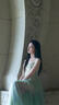 蕓蕁裙子女夏季2025新款絕美清純海邊度假仙女裙氛圍感氣質(zhì)網(wǎng)紗吊帶連 長吊帶+藍(lán)色連衣裙 M 100-110 曬單實(shí)拍圖