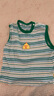 嘟嘟家寶寶條紋背心女童夏季薄款吊帶寶寶寬松無(wú)袖條紋T恤男童可愛(ài)夏裝 綠色 90 曬單實(shí)拍圖