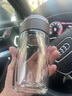 Stanisic德國品牌雙層玻璃杯男士茶水分離機(jī)械顯溫便攜辦公水杯高檔禮物 咖色350ml 曬單實(shí)拍圖