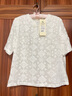 布符（Cloth Fu）布符2025年夏季新品開口領(lǐng)盤扣白T恤女裝復(fù)古顯瘦百搭氣質(zhì)通勤款 白色 L 曬單實(shí)拍圖
