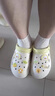 安尚芬洞洞鞋女款夏季外穿2025新款防滑防臭足弓支撐包頭厚底手術(shù)室拖鞋 白綠【黃色小鴨】 38 -39標準碼（內長(cháng)245mm） 曬單實(shí)拍圖