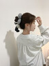 UOSU可愛(ài)米奇屁股大腸發(fā)圈女卡通腳腳創(chuàng)意發(fā)束頭繩毛絨丸子頭趣味發(fā)飾 米奇屁屁發(fā)圈【黑白格】 曬單實(shí)拍圖