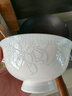 錦秋堂景德鎮(zhèn)陶瓷器 家用骨瓷餐具 高腳米飯碗 釉下彩單碗 白玉蘭不燙手 4.5英寸飯碗 曬單實(shí)拍圖