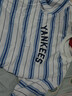 MLB官方 男女情侶學(xué)院風(fēng)條紋撞色圓領(lǐng)運動(dòng)休閑T恤夏季新款TSV03 紐約洋基隊/象牙色 M 曬單實(shí)拍圖