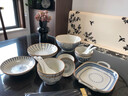 以辰釉下彩碗碟套裝碗家用新款侘寂復古中古風(fēng)高顏值餐具套裝碗盤(pán)喬遷 【高溫釉下彩】10人食64件配大湯碗 曬單實(shí)拍圖