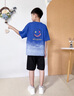FIDQIOG國際品牌男童夏季套裝2025新款兒童短袖夏裝運(yùn)動(dòng)中大童衣服網(wǎng)紅帥氣童裝潮 克萊因藍(lán)色 140 cm 曬單實(shí)拍圖