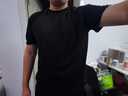 鵲笙冰絲速干男t恤夏季男士短袖網(wǎng)眼透氣運動(dòng)半袖大碼跑步健身上衣服 綠色+黑色【兩件裝】 XL 【建議115-125斤】 曬單實(shí)拍圖
