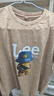 Leekylze官方品牌旗艦聯(lián)名短袖T恤男港風(fēng)復(fù)古水洗純棉潮流ins印花 卡其色 2XL 曬單實(shí)拍圖