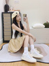 CAMILA KSENIA爆款板鞋女士2025新款夏季休閑百搭厚底小白鞋女時尚單鞋子徒步鞋 白色 37 曬單實拍圖
