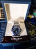浪琴（LONGINES）男表康卡斯系列自動機械手表男瑞士300米防水男士手表 L3.841.4.96.6機械鋼帶藍盤44MM 曬單實拍圖