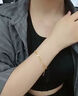 中國黃金（CHINA GOLD）黃金手鏈女款足金幸運(yùn)四葉草轉(zhuǎn)運(yùn)珠手飾520情人節(jié)生日禮物送女友 【今/次日達(dá)】四葉草手鏈 約4g 曬單實(shí)拍圖