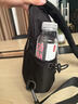 七匹狼男士斜挎包大容量胸包休閑通勤外出單肩包防潑水小背包手機旅行包 黑色款【升級側袋+眼鏡固定帶】 曬單實(shí)拍圖