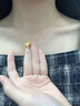 佐卡伊黃金蝴蝶吊墜足金999琺瑯彩流蘇珍珠掛墜生日禮物送女友單珠藍蝶 約1.45g 多退少補 曬單實拍圖