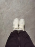李寧板鞋行初男春季透氣新款潮鞋復古鞋子男士軟底休閑鞋小白鞋運動(dòng)鞋 米白色/南極灰 42 曬單實(shí)拍圖