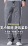 雀里超薄冰絲牛仔褲男夏季薄款寬松直筒闊腿大碼男褲彈力休閑長褲子男 煙灰色 32 曬單實拍圖