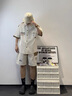 啄木鳥（TUCANO）襯衫男套裝夏季冰絲涼感短袖短褲一套搭配帥氣衣服休閑運動兩件套 D219米色 XL 約120~140斤可穿 曬單實拍圖