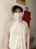 Simboo2025新款夏季upf50+防曬衣女披肩薄款防紫外線防曬服運動外套上衣 KY1777S霜云白/藕粉-女 XL 曬單實拍圖